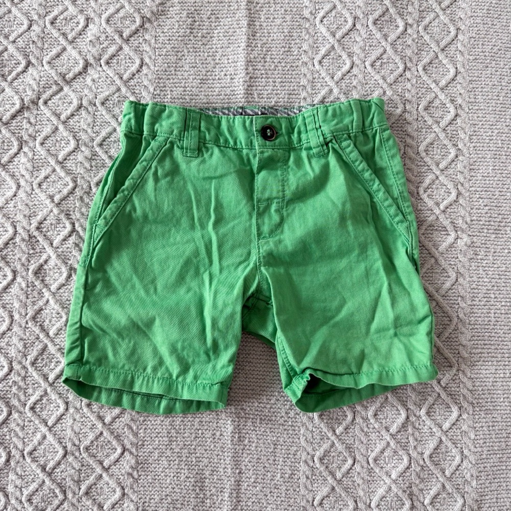H&M Kids Green Chino Shorts 12-18M